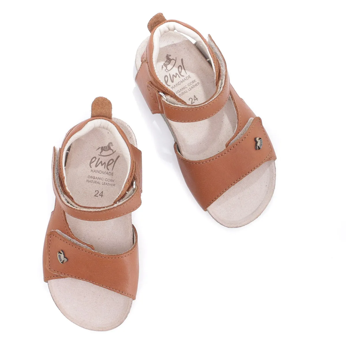 (2508-26/2509-26) Emel  brown velcro sandals