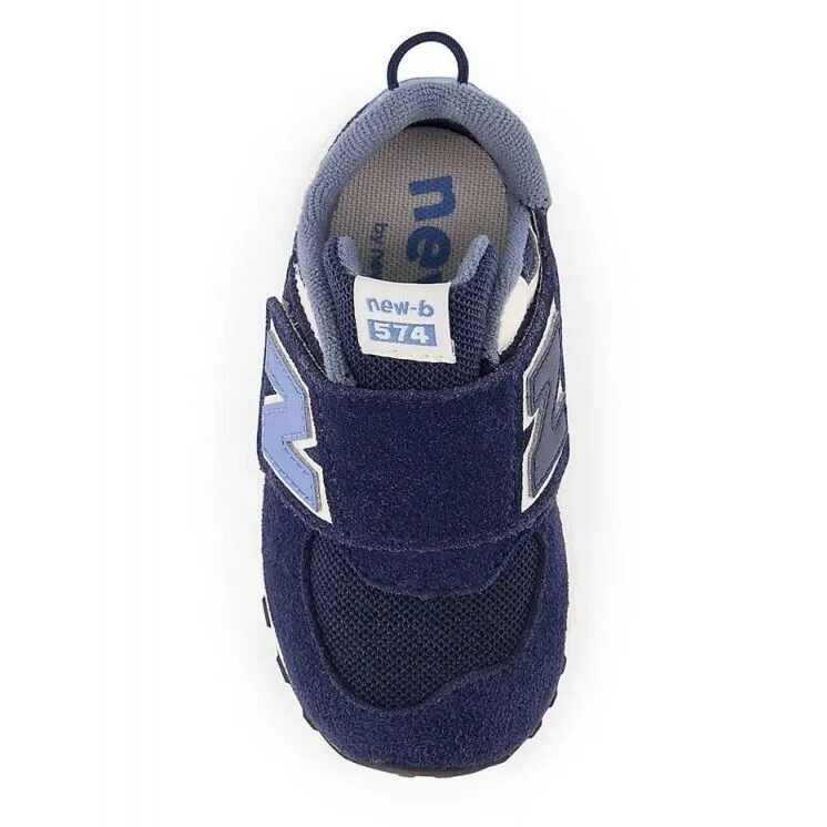 574 NEW-B  Hook & Loop Toddler Sneaker - Navy/Heritage Blue