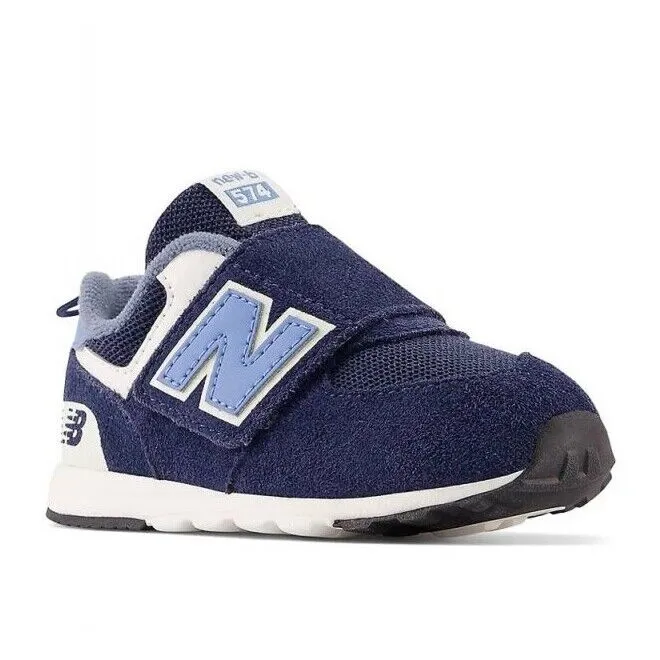 574 NEW-B  Hook & Loop Toddler Sneaker - Navy/Heritage Blue