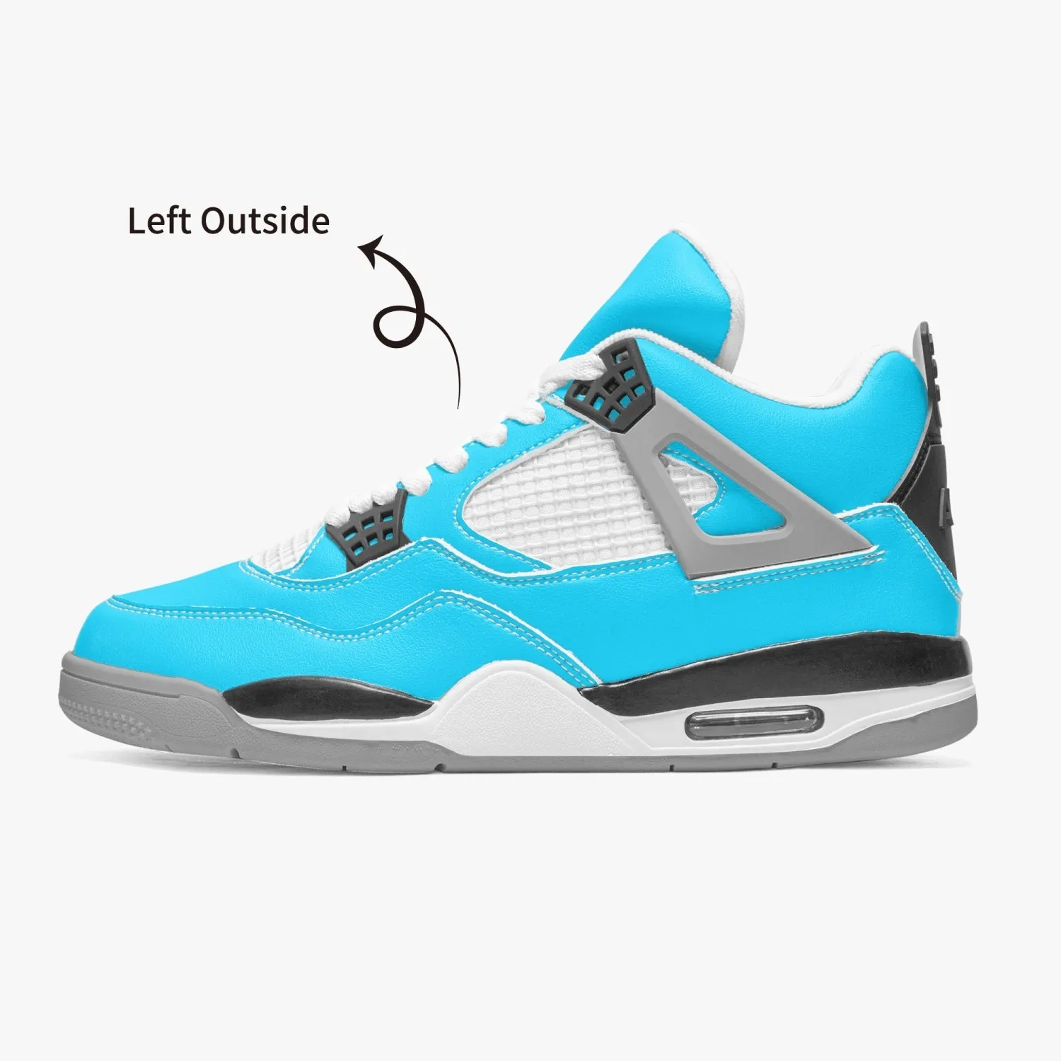 699. AJ4 Basketball Sneakers -Grey Sole