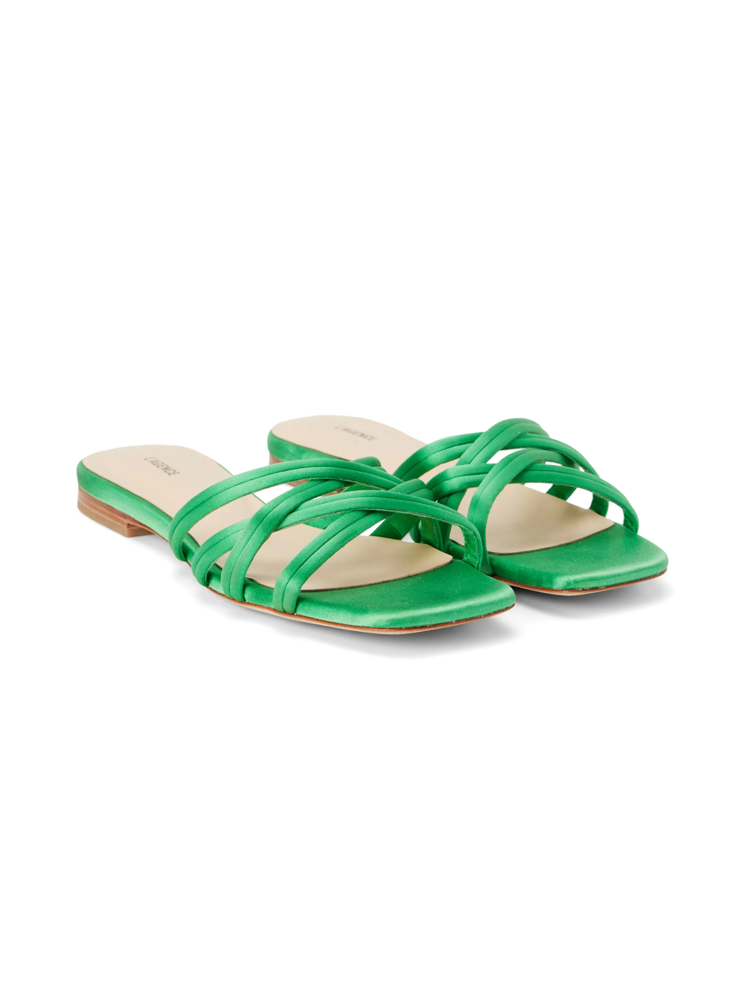 Abelle Satin Flat Sandal