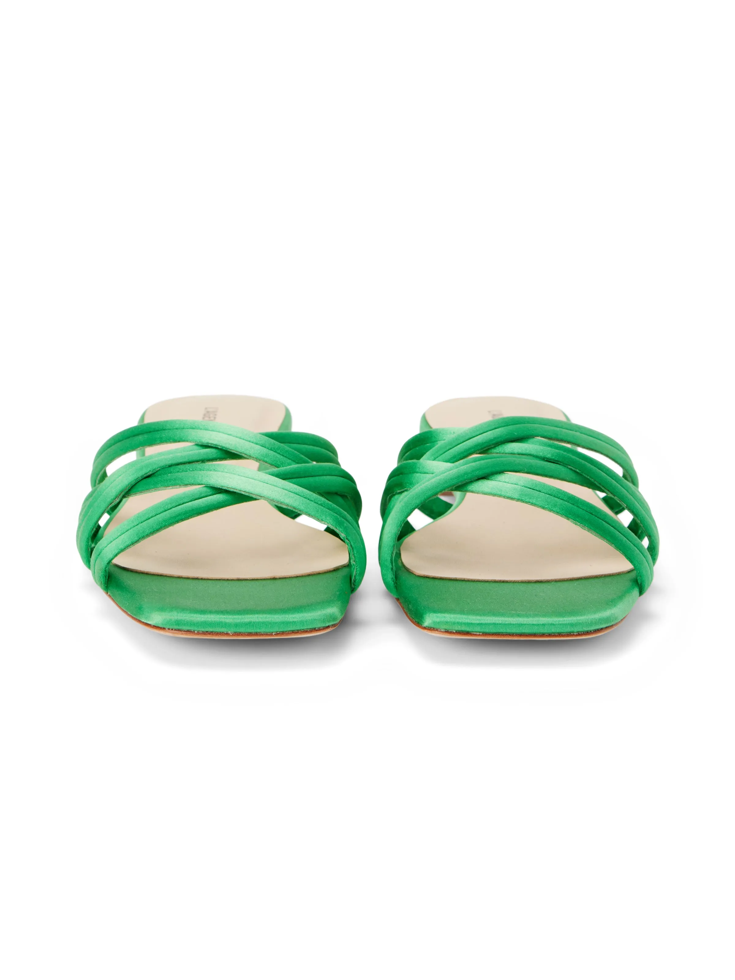 Abelle Satin Flat Sandal