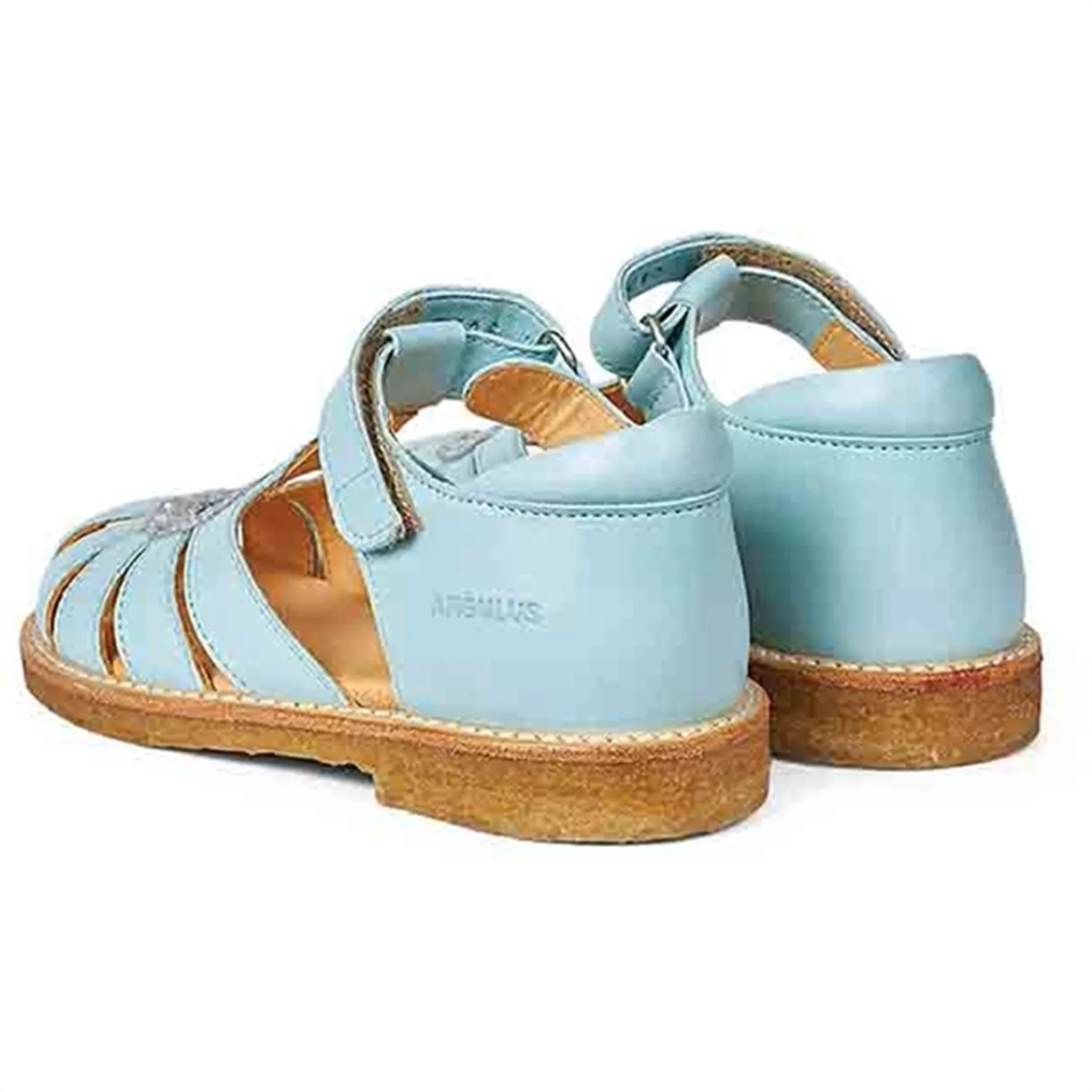 Angulus Hjerte Sandal W. Velcro Mint/Mint Glitter