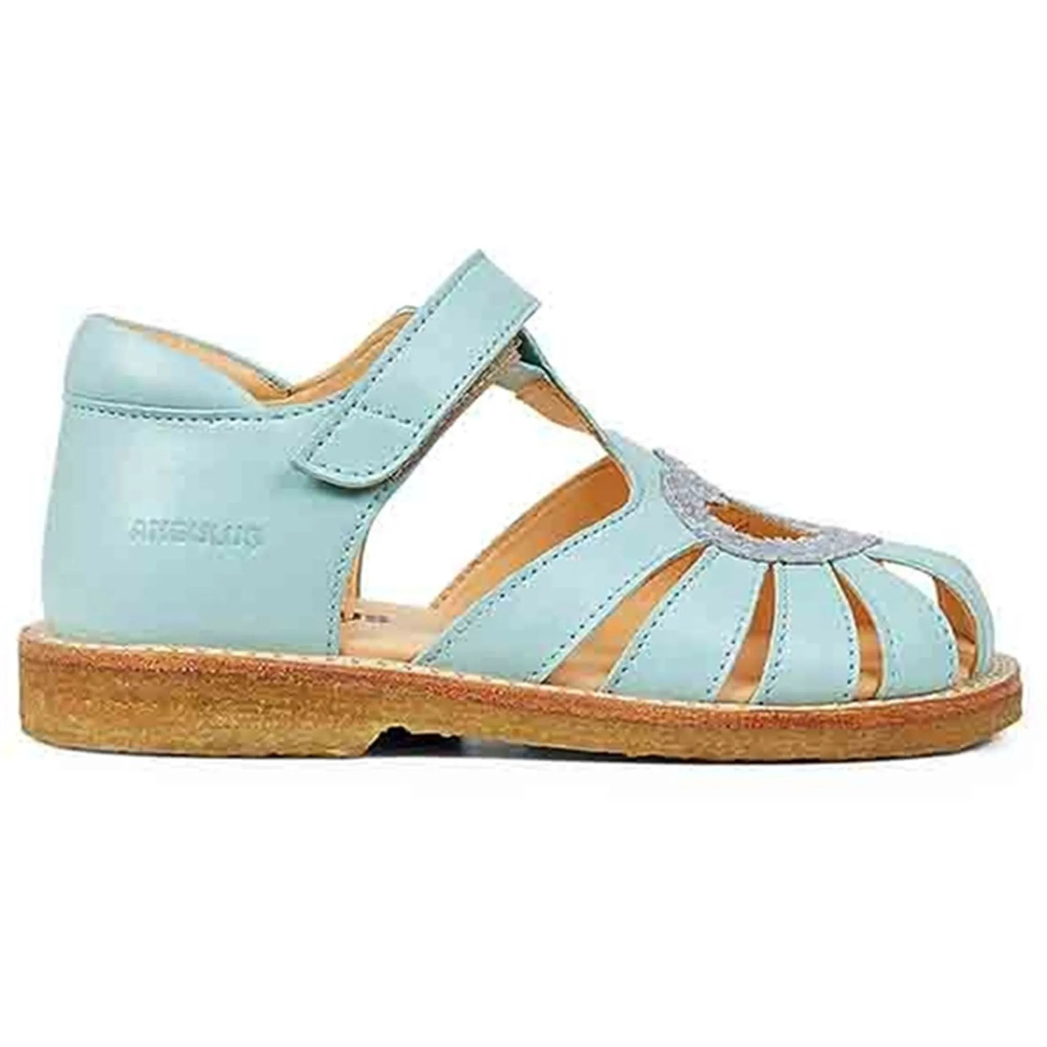 Angulus Hjerte Sandal W. Velcro Mint/Mint Glitter