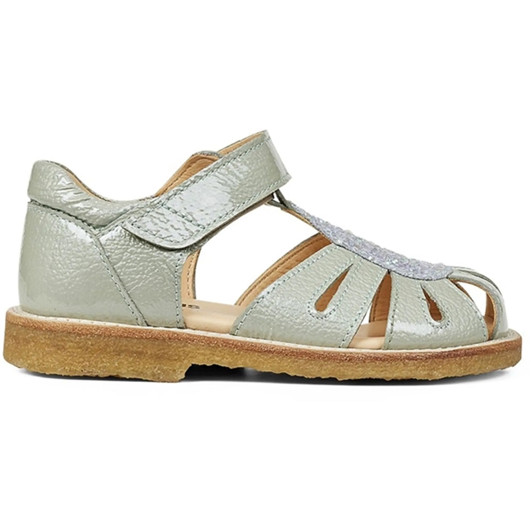 Angulus Sandal W. Velcro Mint/Mint glitter