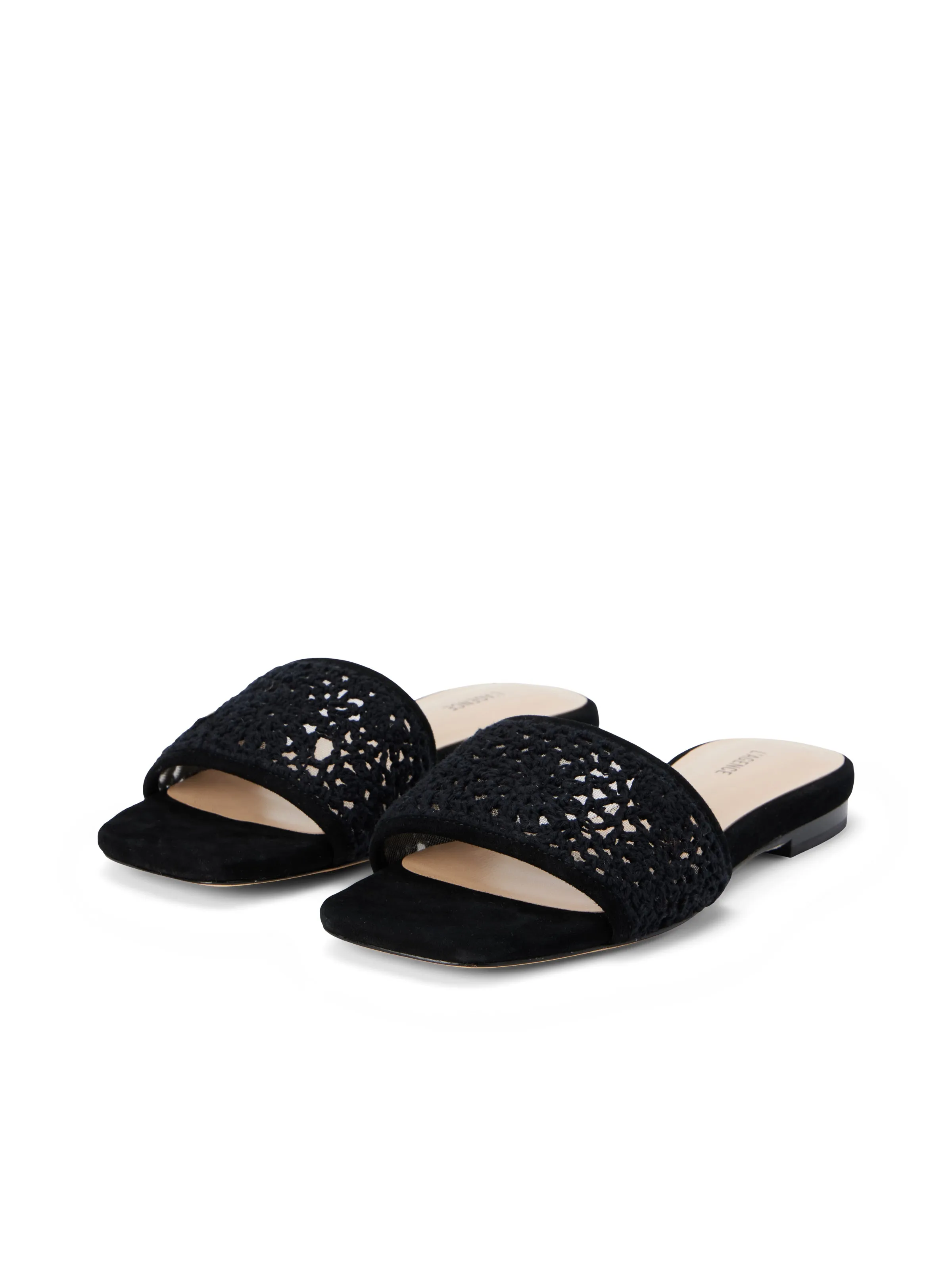 Armelle Crochet Slide Sandal