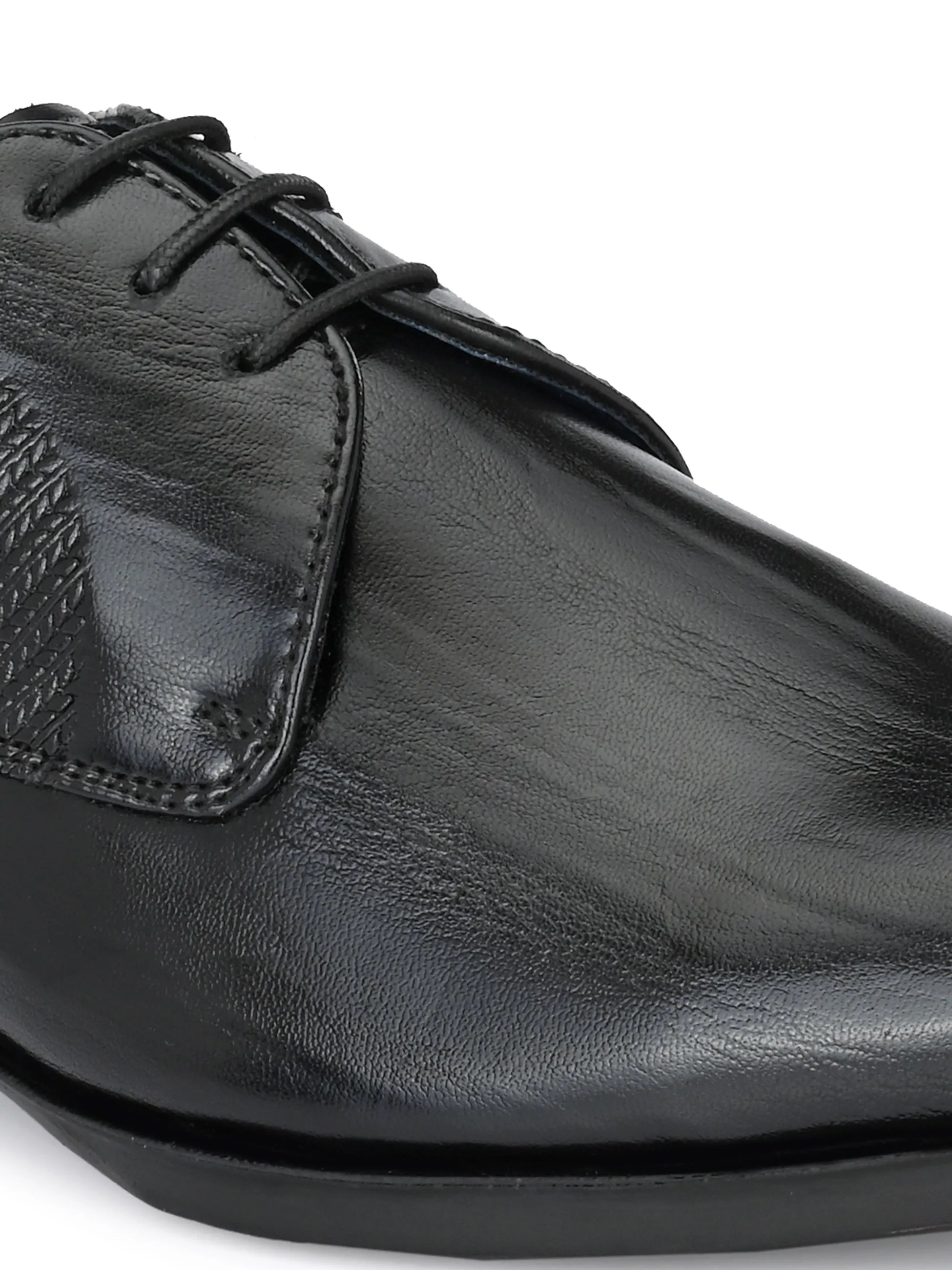 Barrel Black Derby Shoes