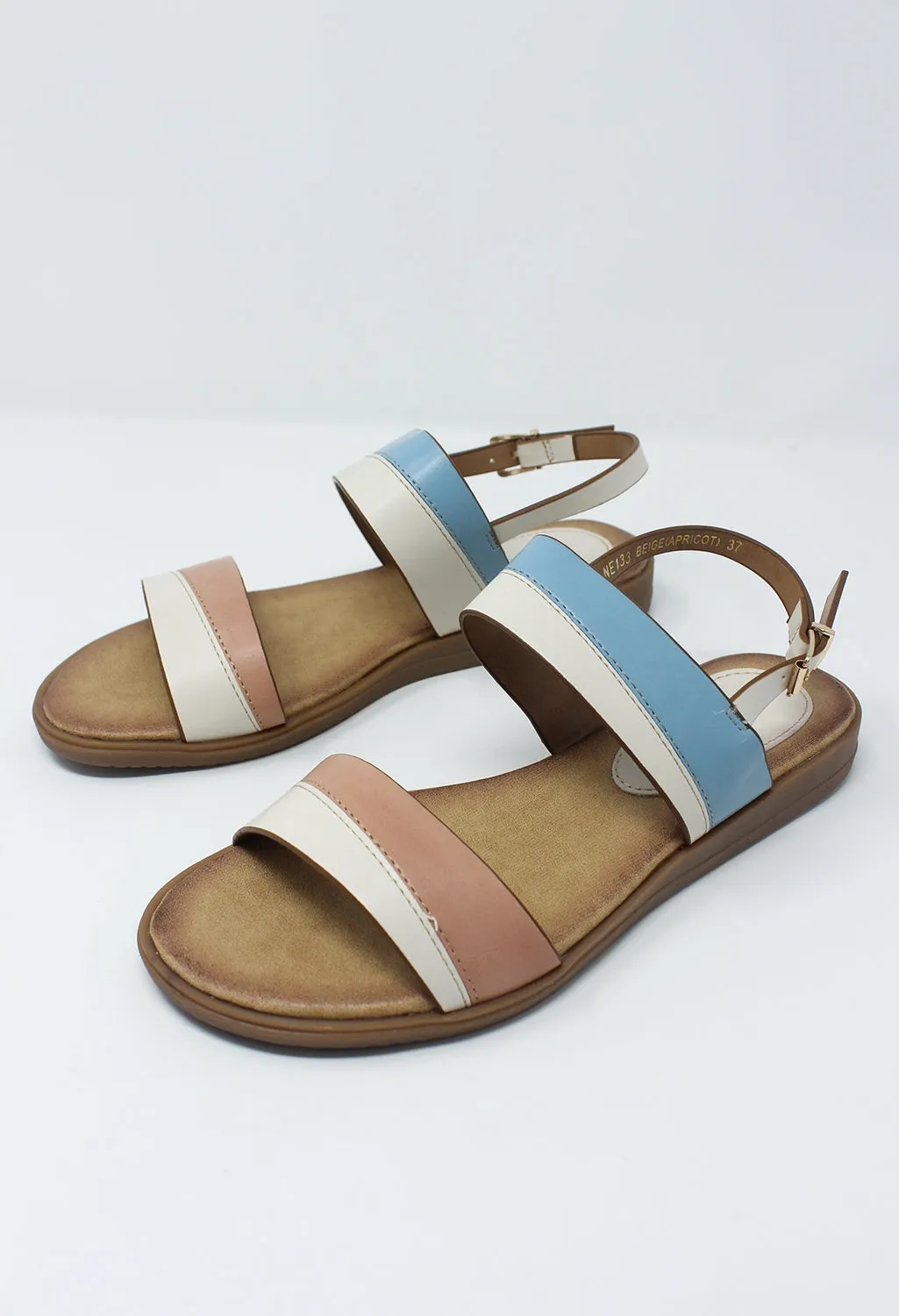 Beige Flat Sling-back Sandal