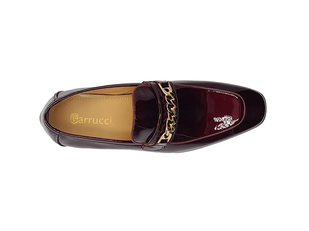 Beveled Squared Toe Soft Patent Leather Loafer