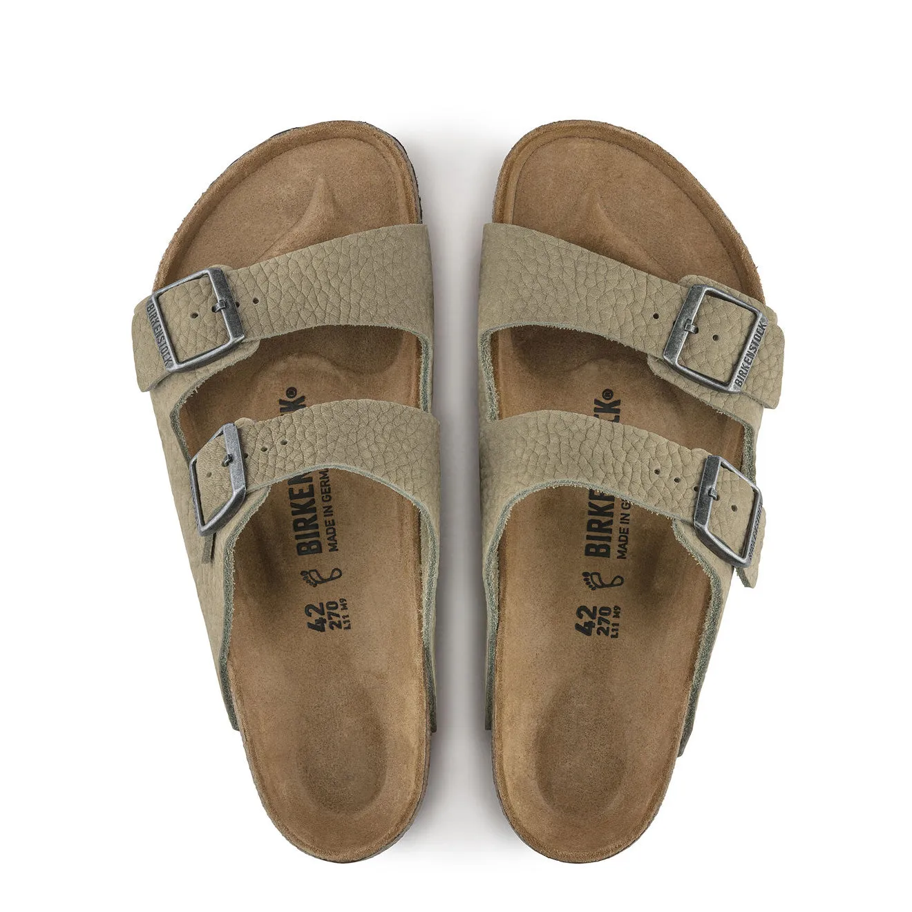 Birkenstock Arizona Regular Sandal Nubuck Khaki