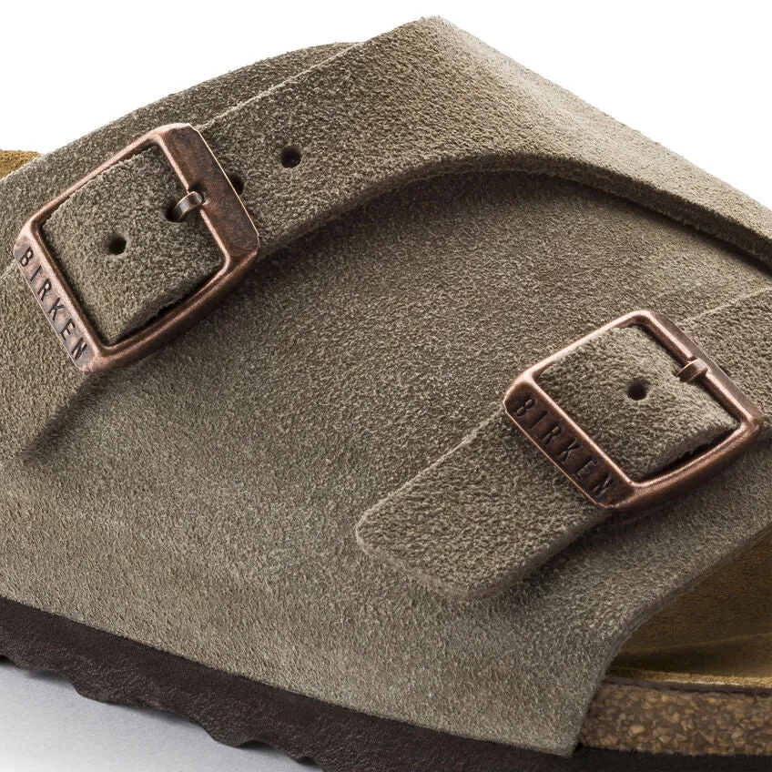 Birkenstock Taupe Zurich Suede Leather Sandal