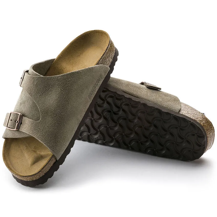 Birkenstock Taupe Zurich Suede Leather Sandal