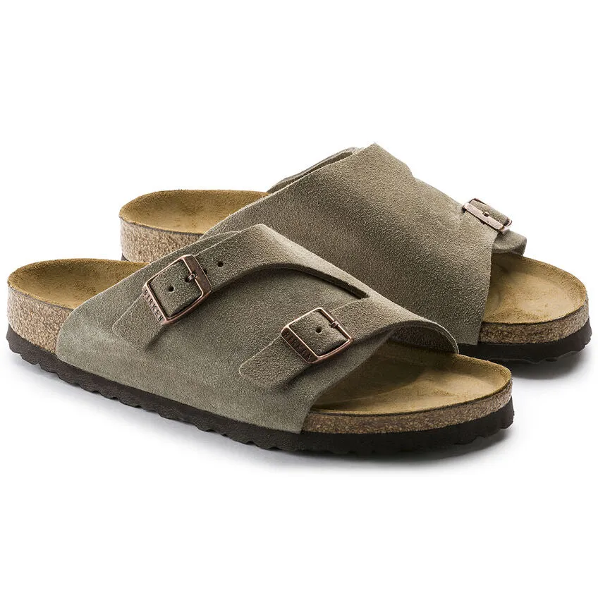 Birkenstock Taupe Zurich Suede Leather Sandal