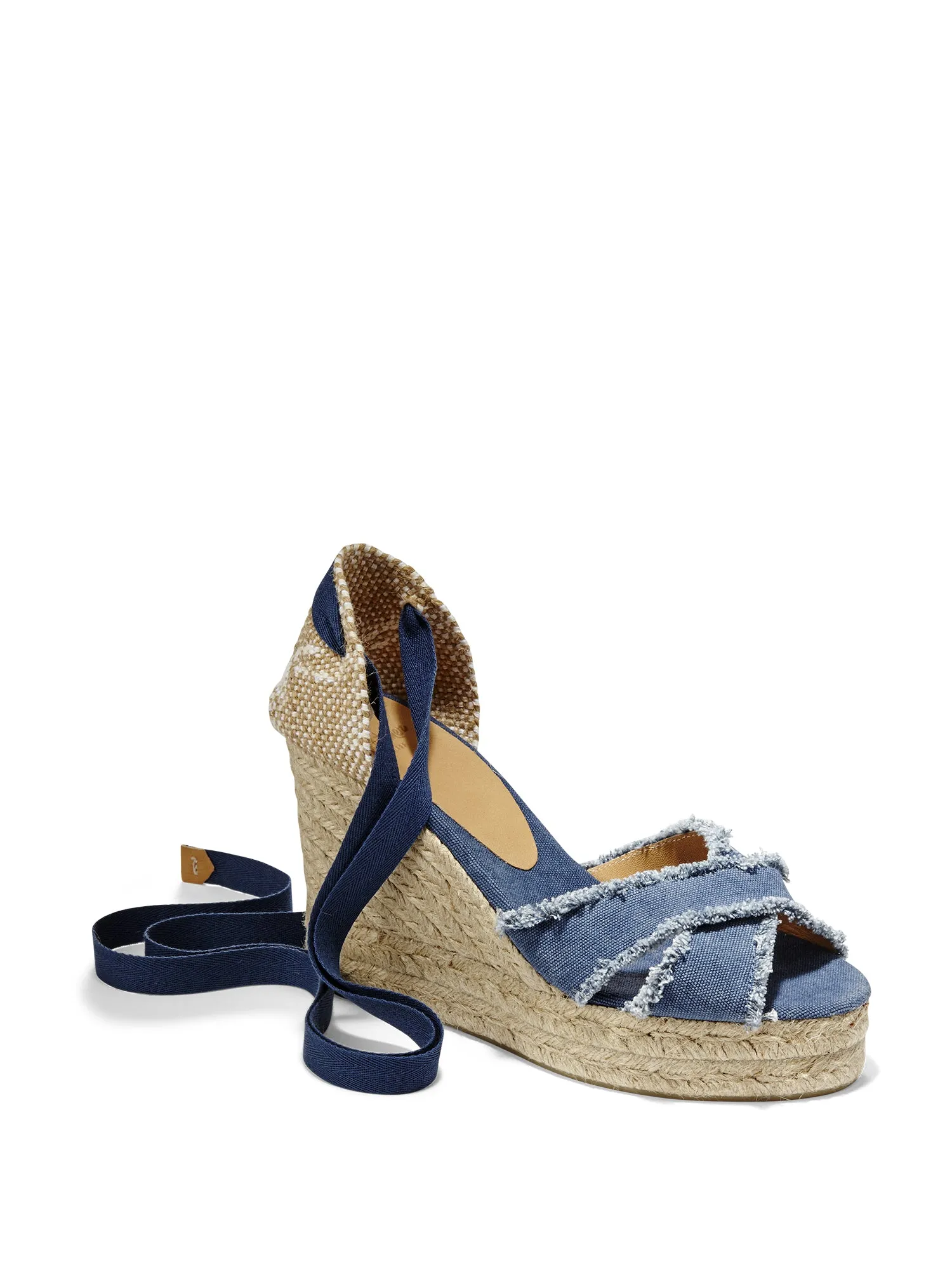 Bluma Denim Canvas Wedge Espadrille Sandal