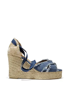 Bluma Denim Canvas Wedge Espadrille Sandal