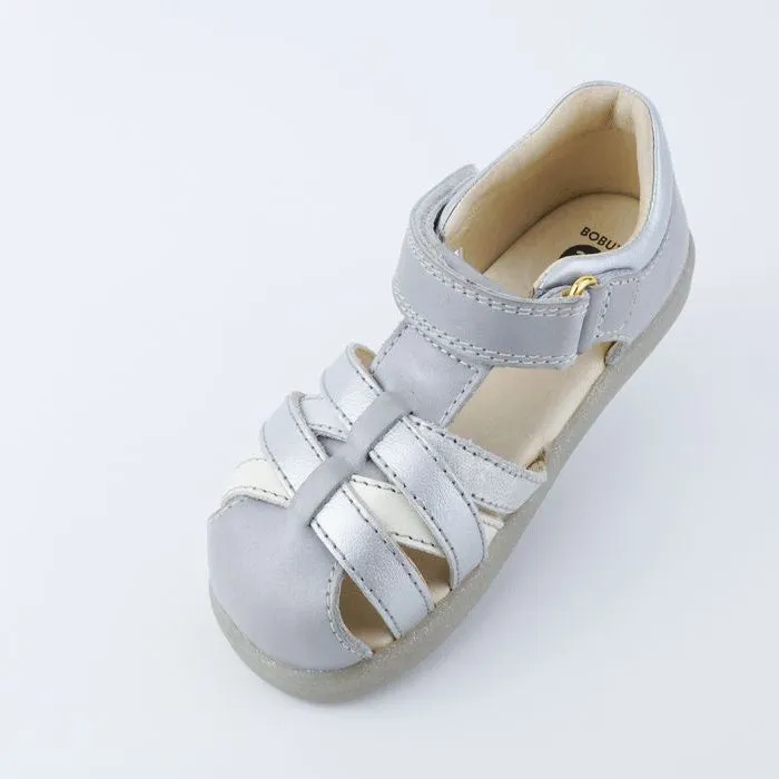 Bobux iwalk Cross Jump Sandal Silver Pearl Closed Toe 636702