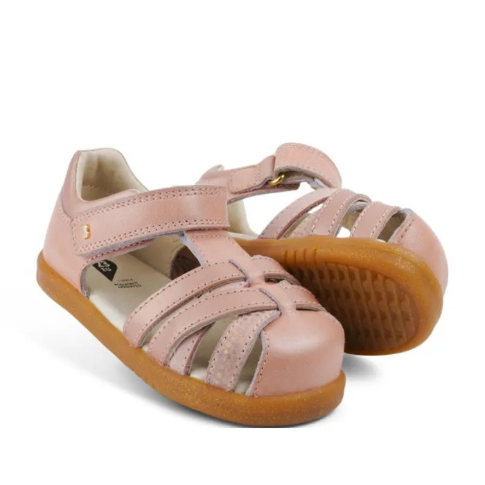 Bobux Iwalk IW Cross Jump Kids Pink Leather Sandal 636701