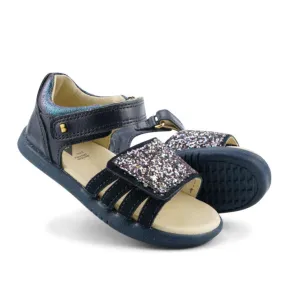 Bobux iwalk IW Gem Girls Leather Sparkle Sandal Navy