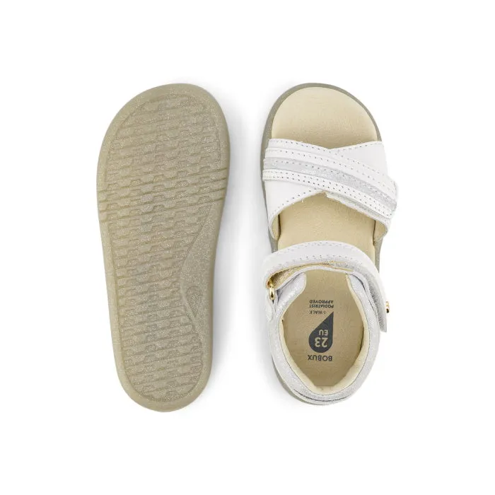 Bobux iwalk IW Magic Girls Leather Sparkle Sandal White