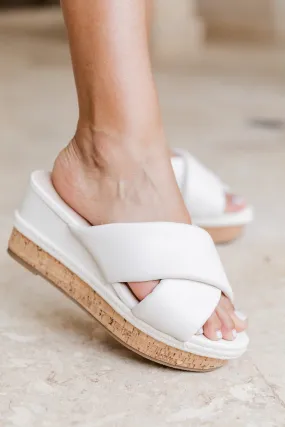 Brenna Off White Sandal Wedge FINAL SALE