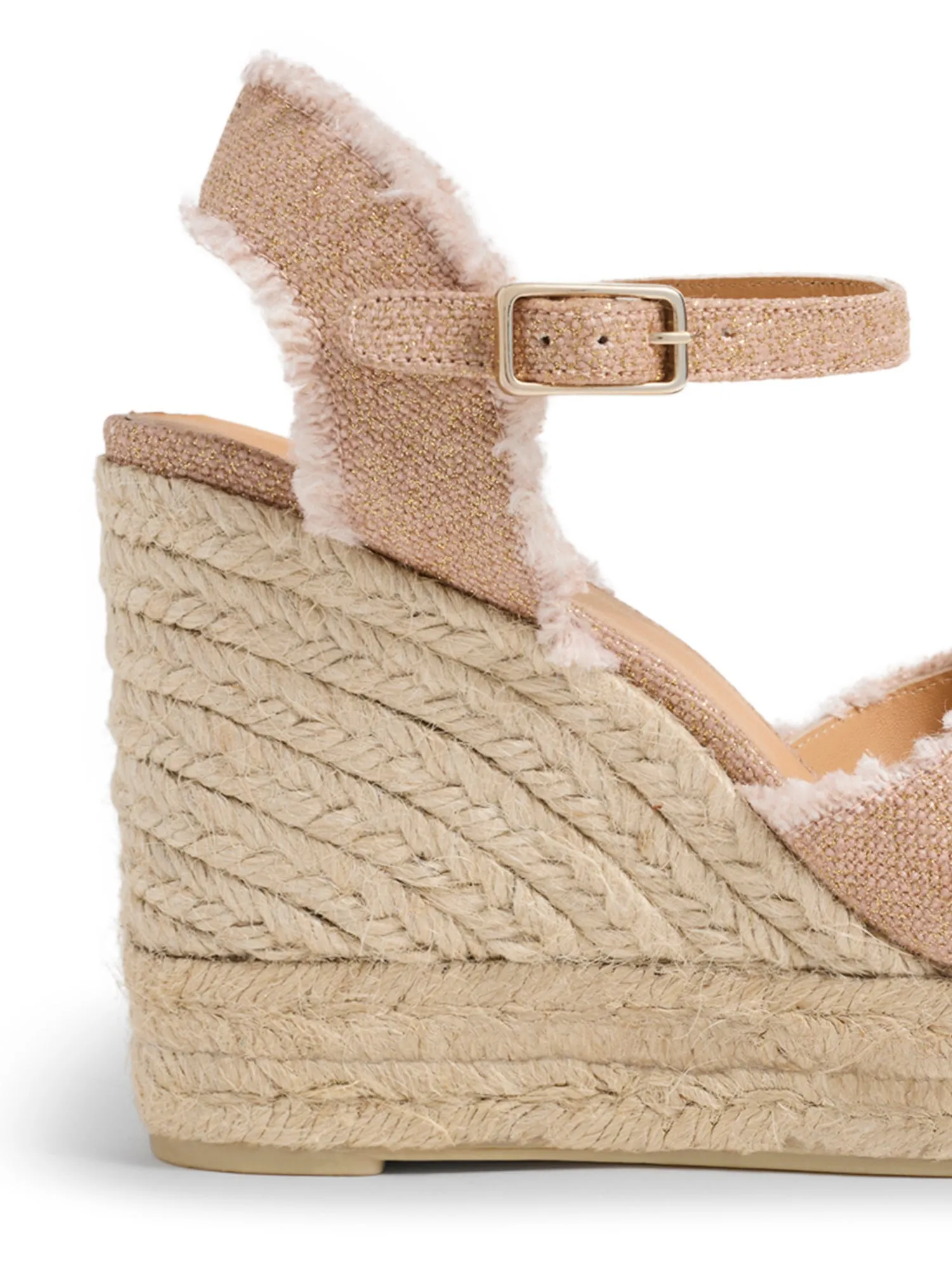 Bromelia Lurex Canvas Wedge Espadrille Sandal