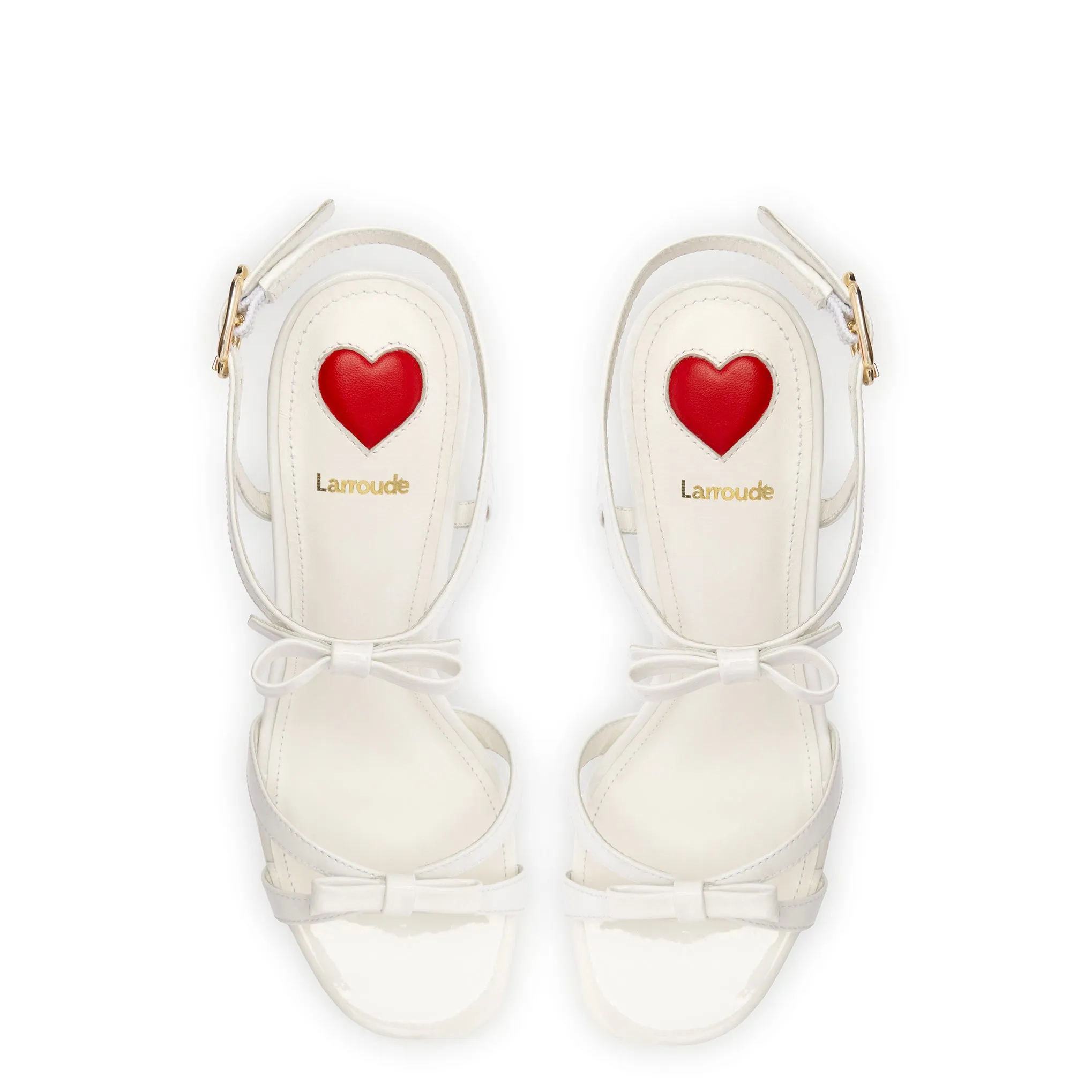 Brooks Sandal In White Patent Leather