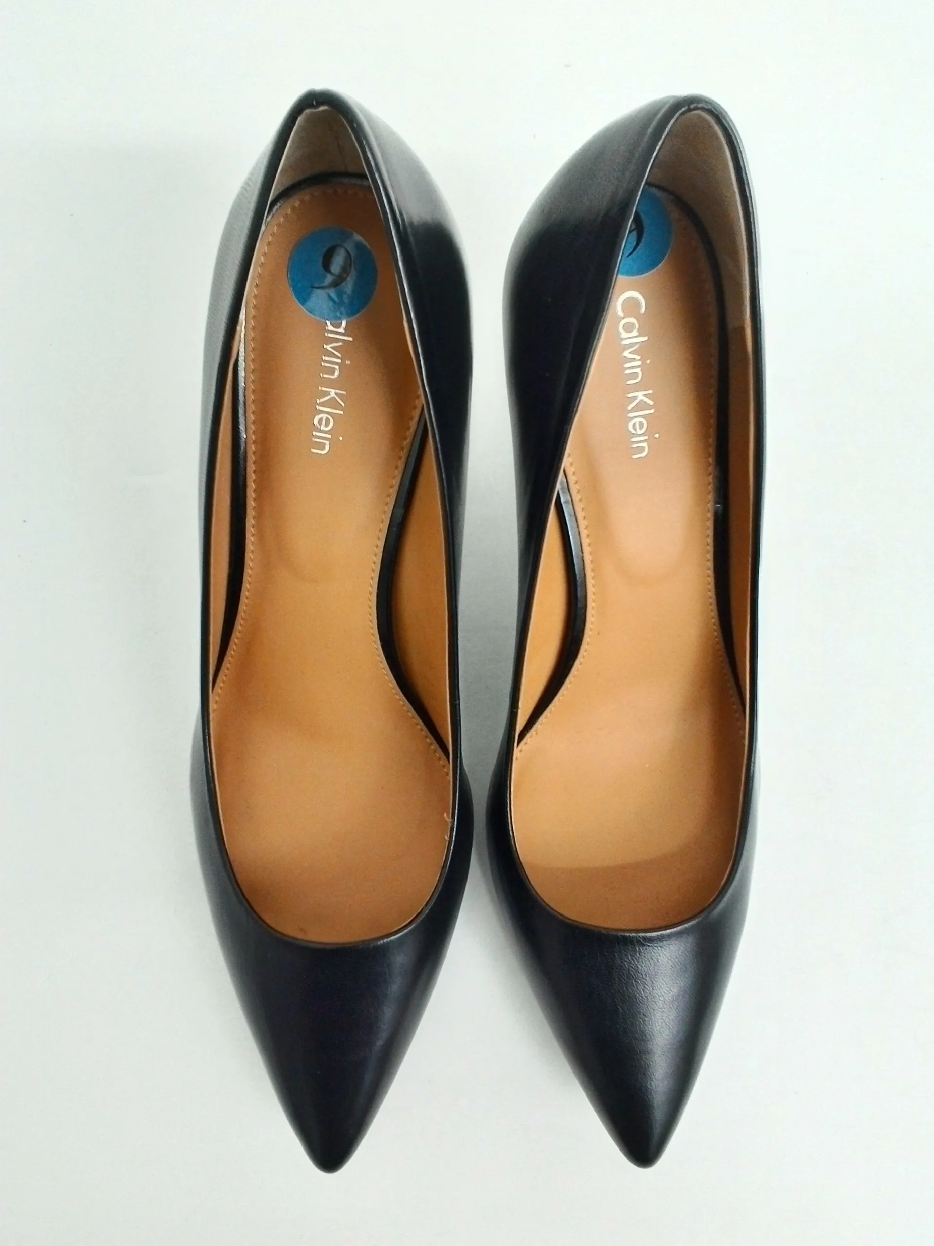 Calvin Klein Women's Black Leather Pumps Size 9 M