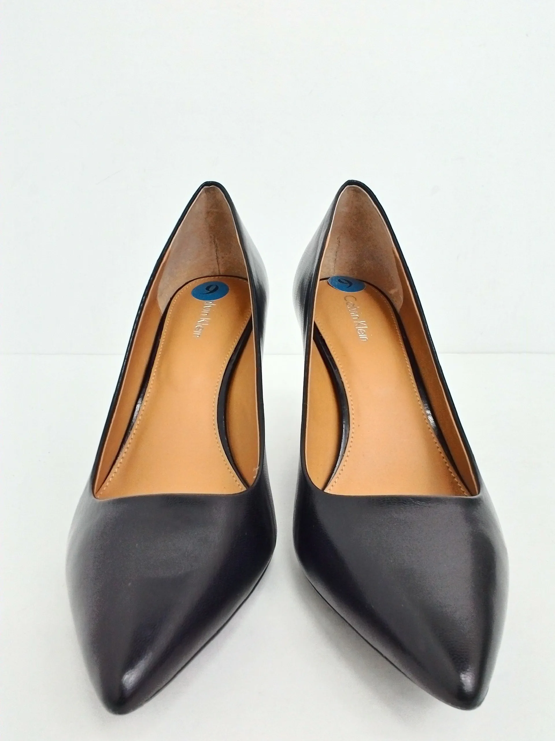 Calvin Klein Women's Black Leather Pumps Size 9 M