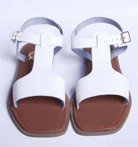 CENTRE STRAP SANDAL - WHITE