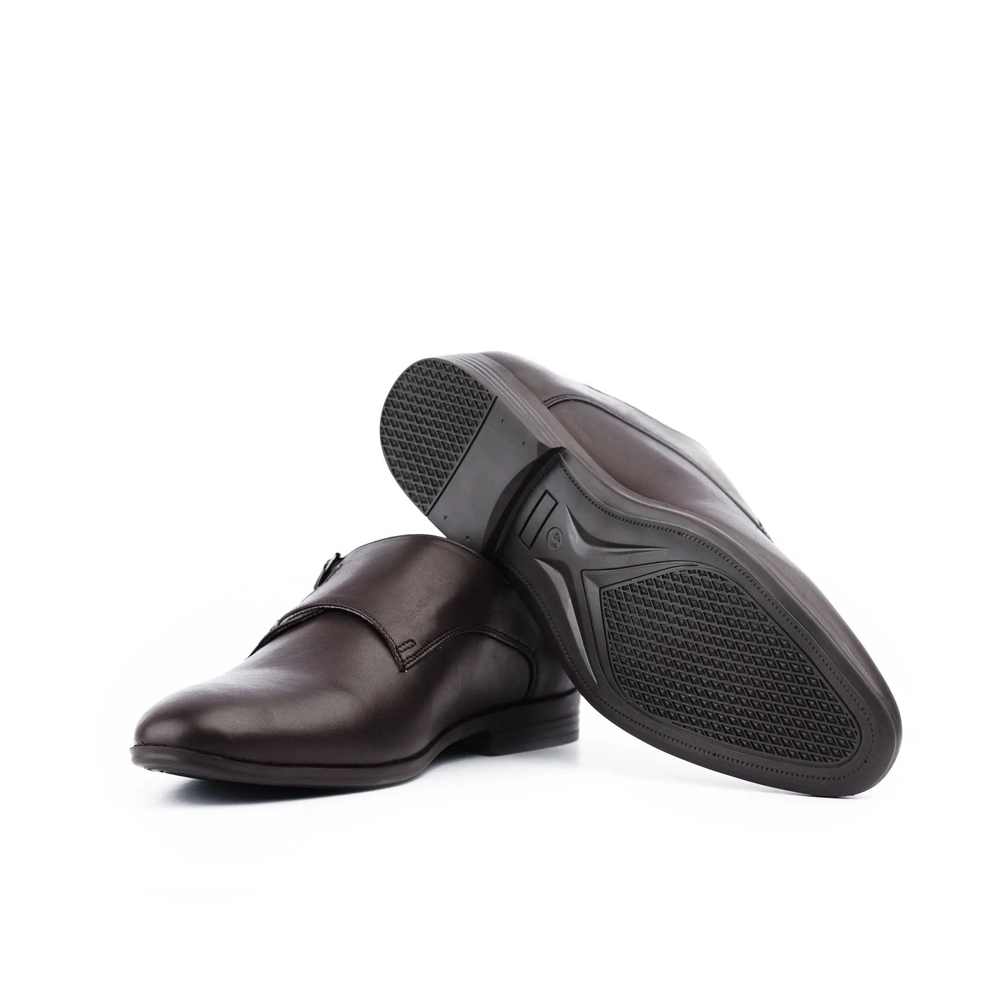 Double Monk Strap Loafers-Brown