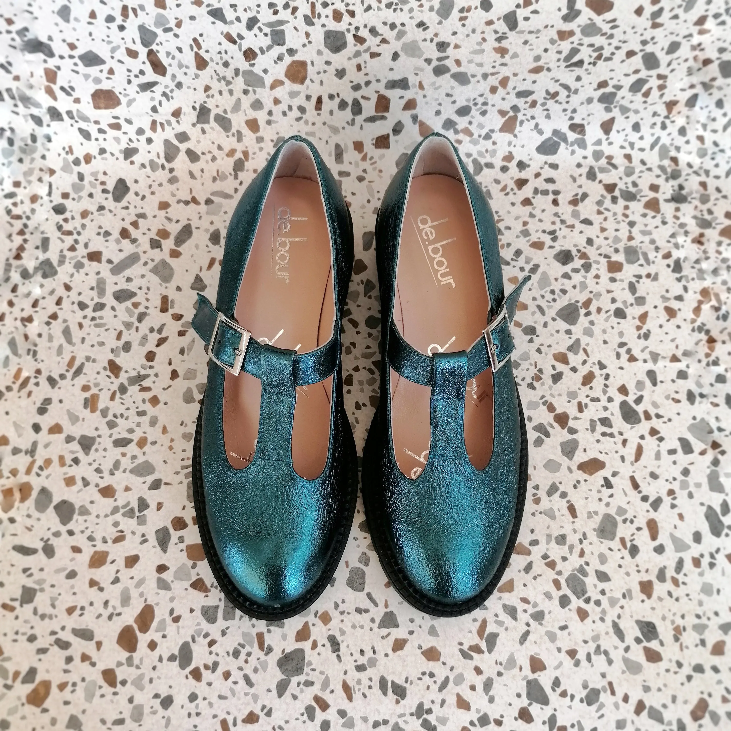 DOXY PETROL METALLIC GIRLY RUBBER FLATS