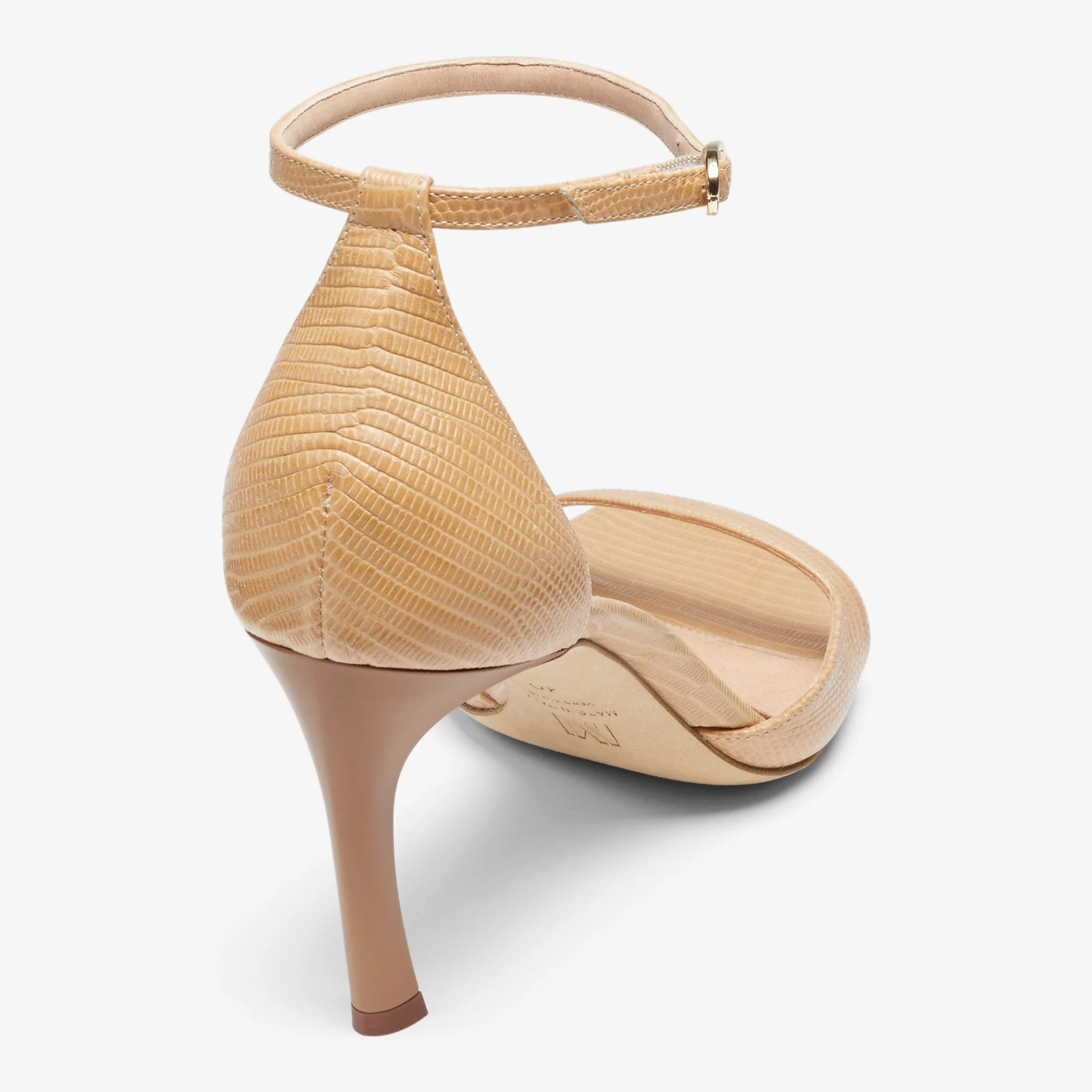 Ella Sandal - Embossed Lizard :: Wheat