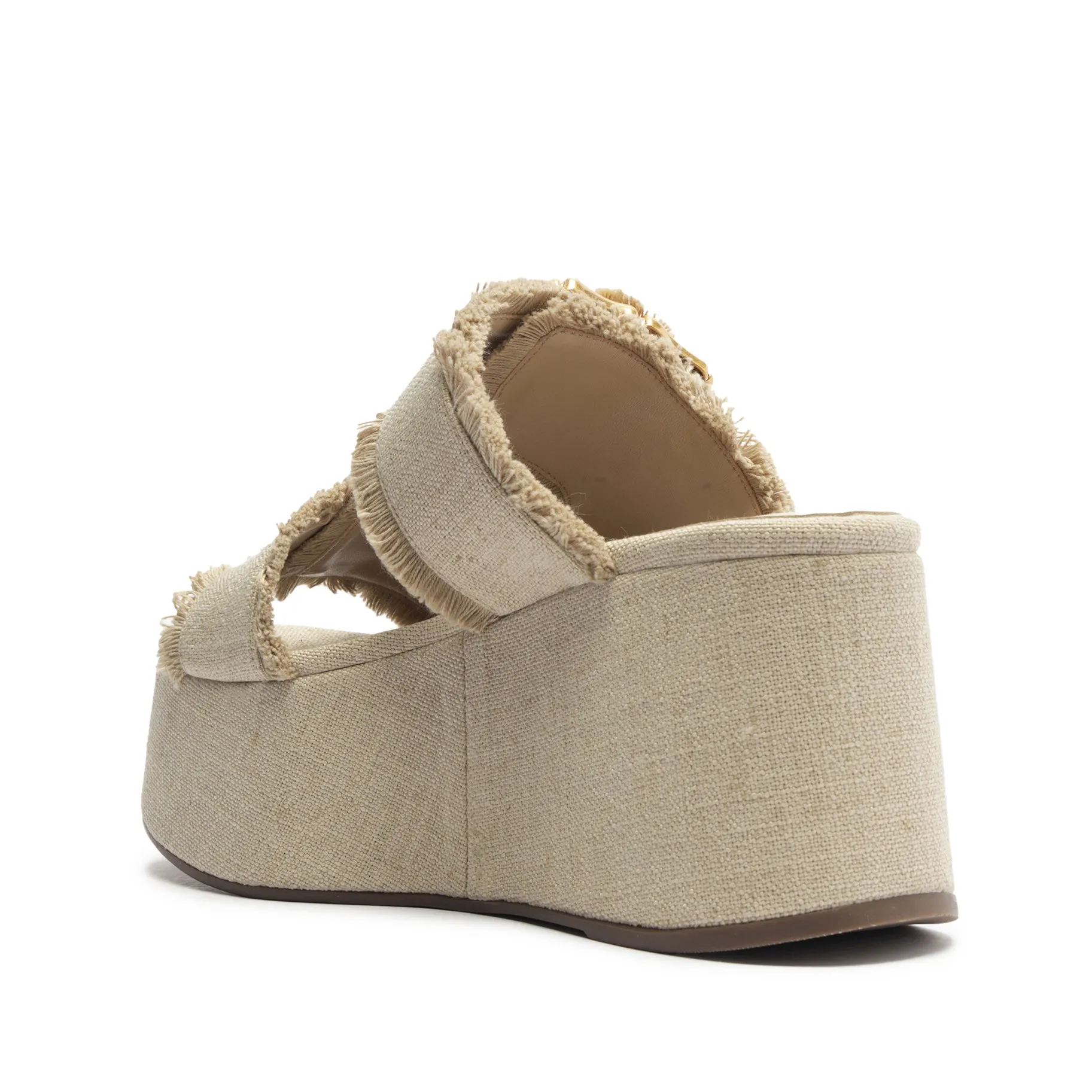 Enola Flatform Linen Sandal