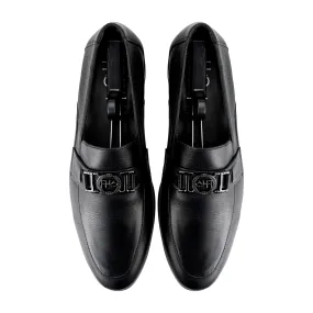 FHS Brass Buckled Loafers-Black