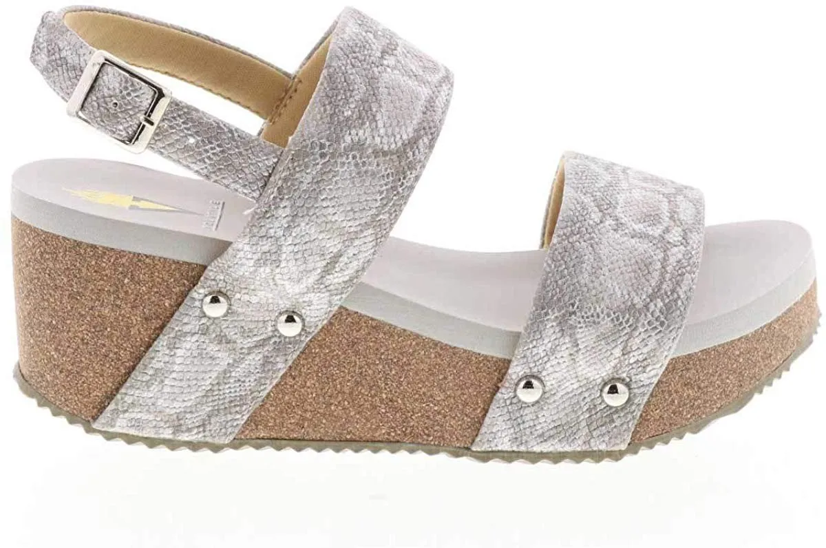 Flirtation Snake Embossed Wedge Sandal