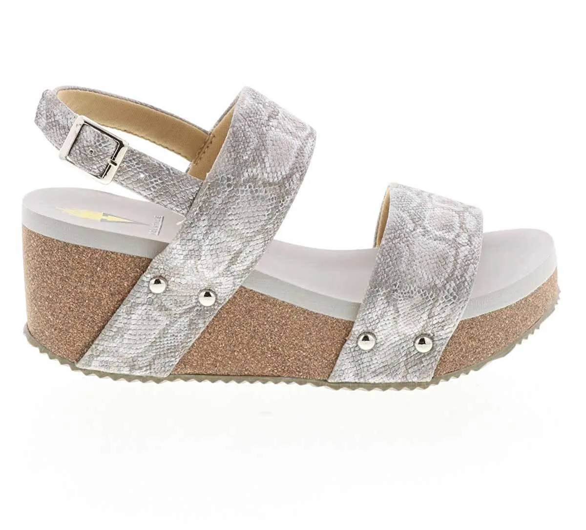 Flirtation Snake Embossed Wedge Sandal