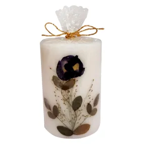 Flower Pressed Sandal Candle 7 cm