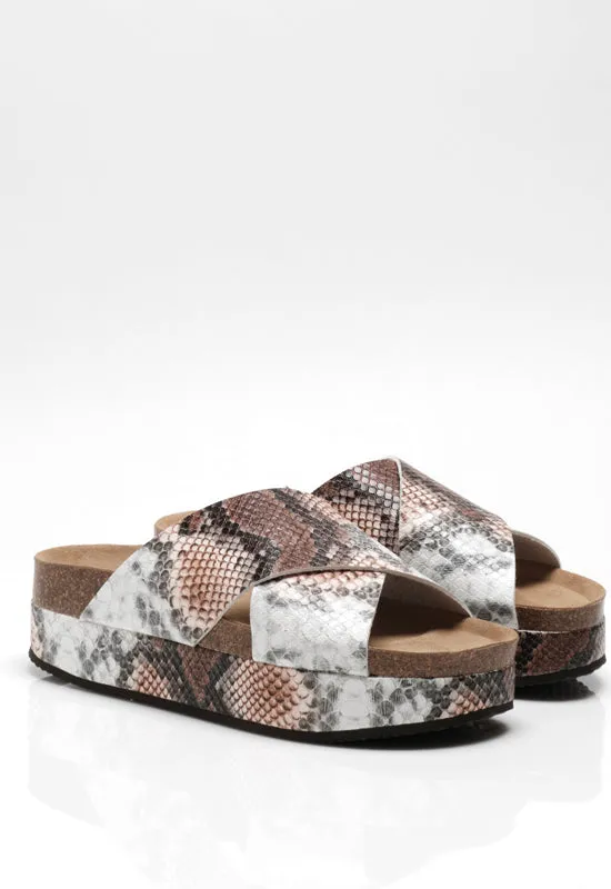 Free People - Sidelines Flatform Sandal Sienna Snake