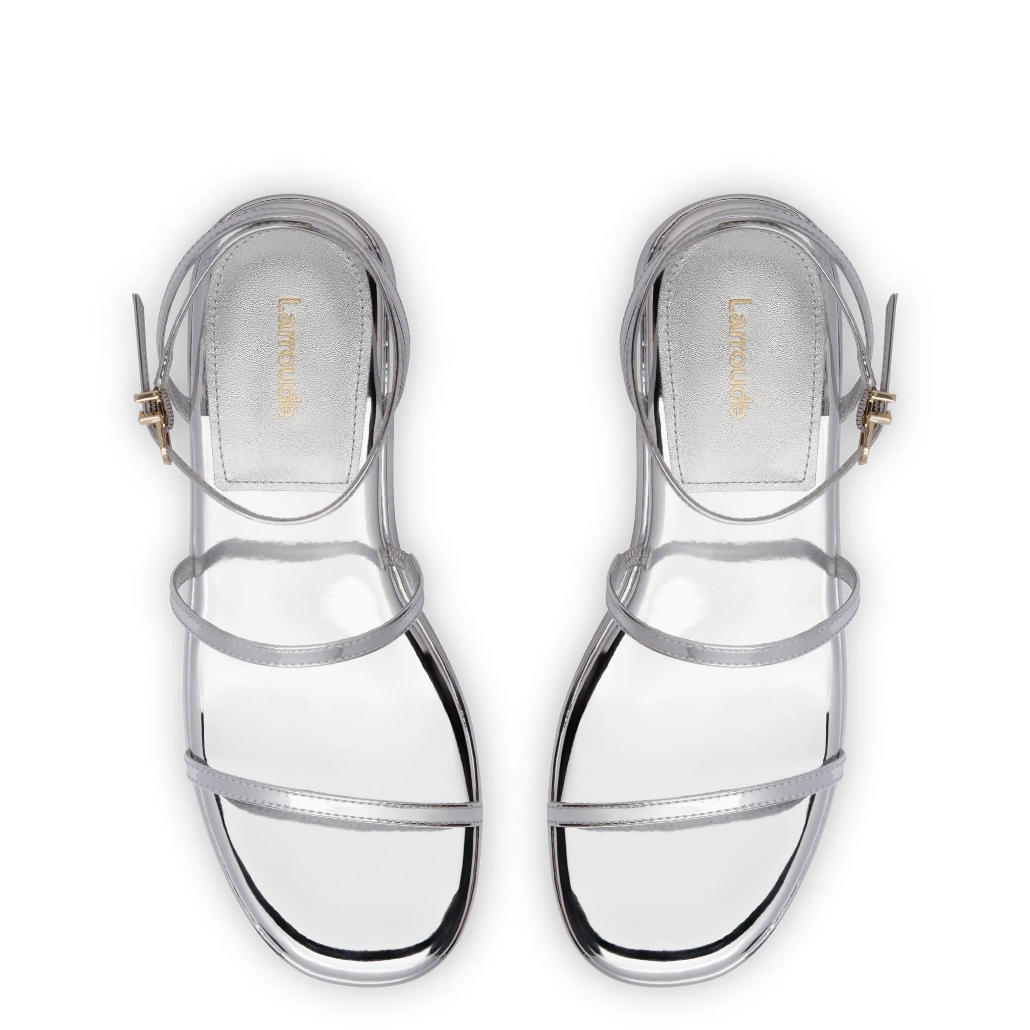 Gio Flatform Sandal In Specchio Silver