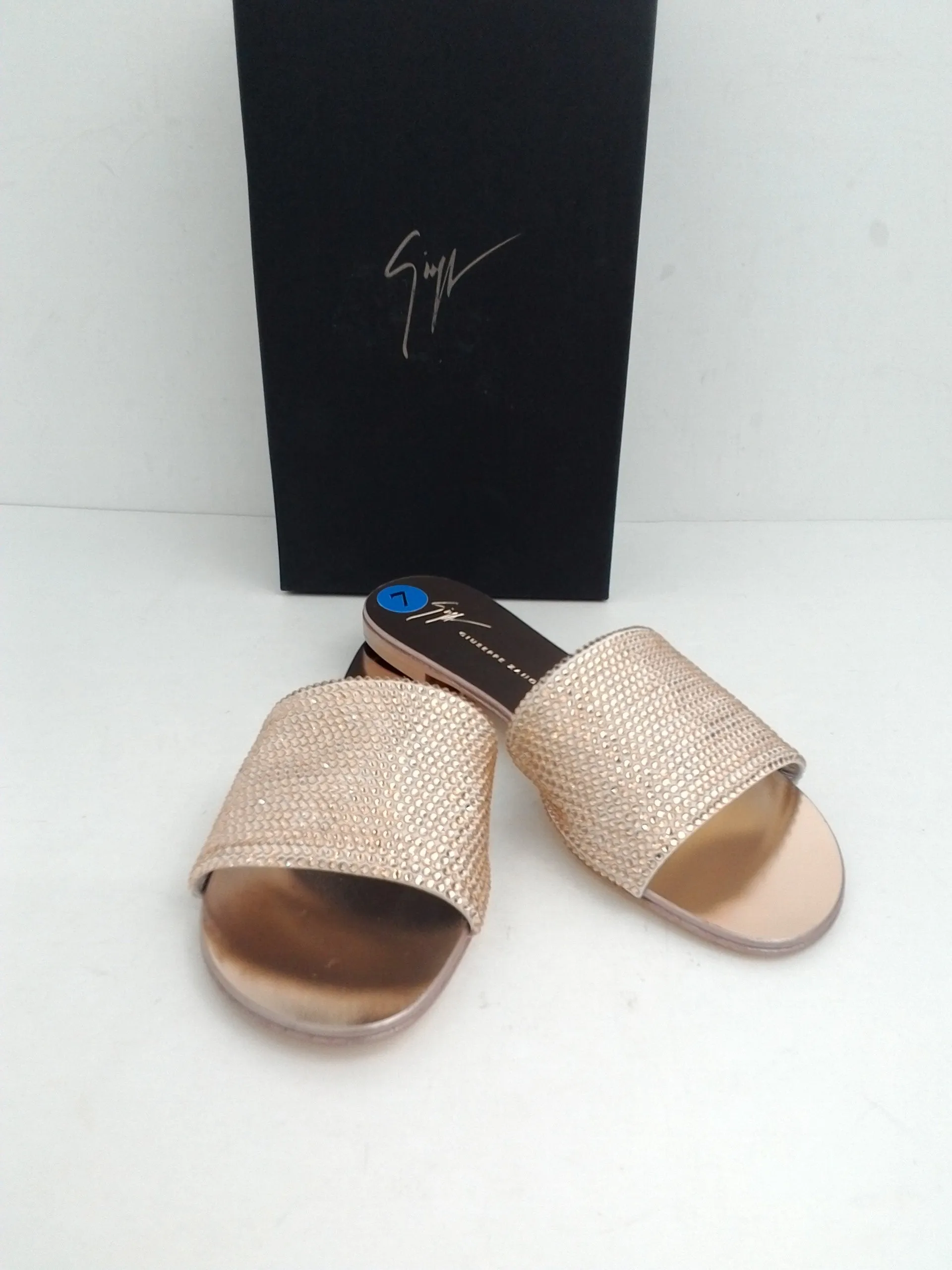 Giuseppe Zanotti Women's Roll Sandal Rose Gold Size 37