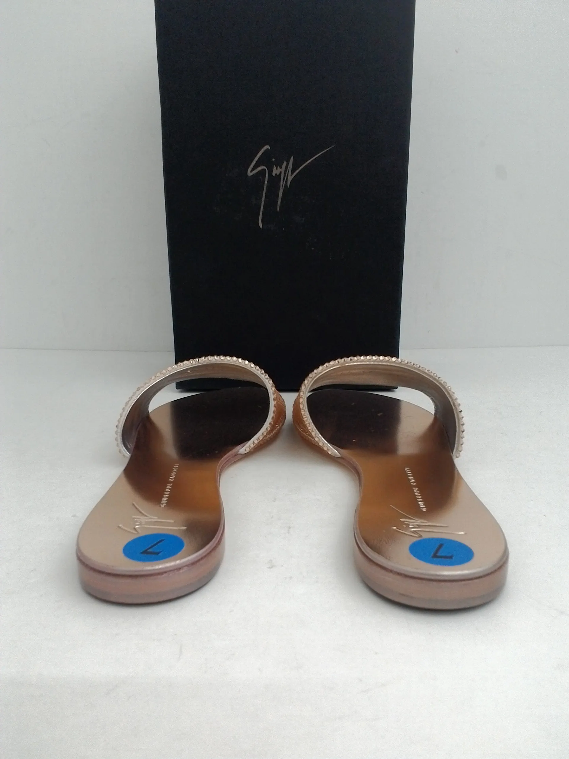 Giuseppe Zanotti Women's Roll Sandal Rose Gold Size 37