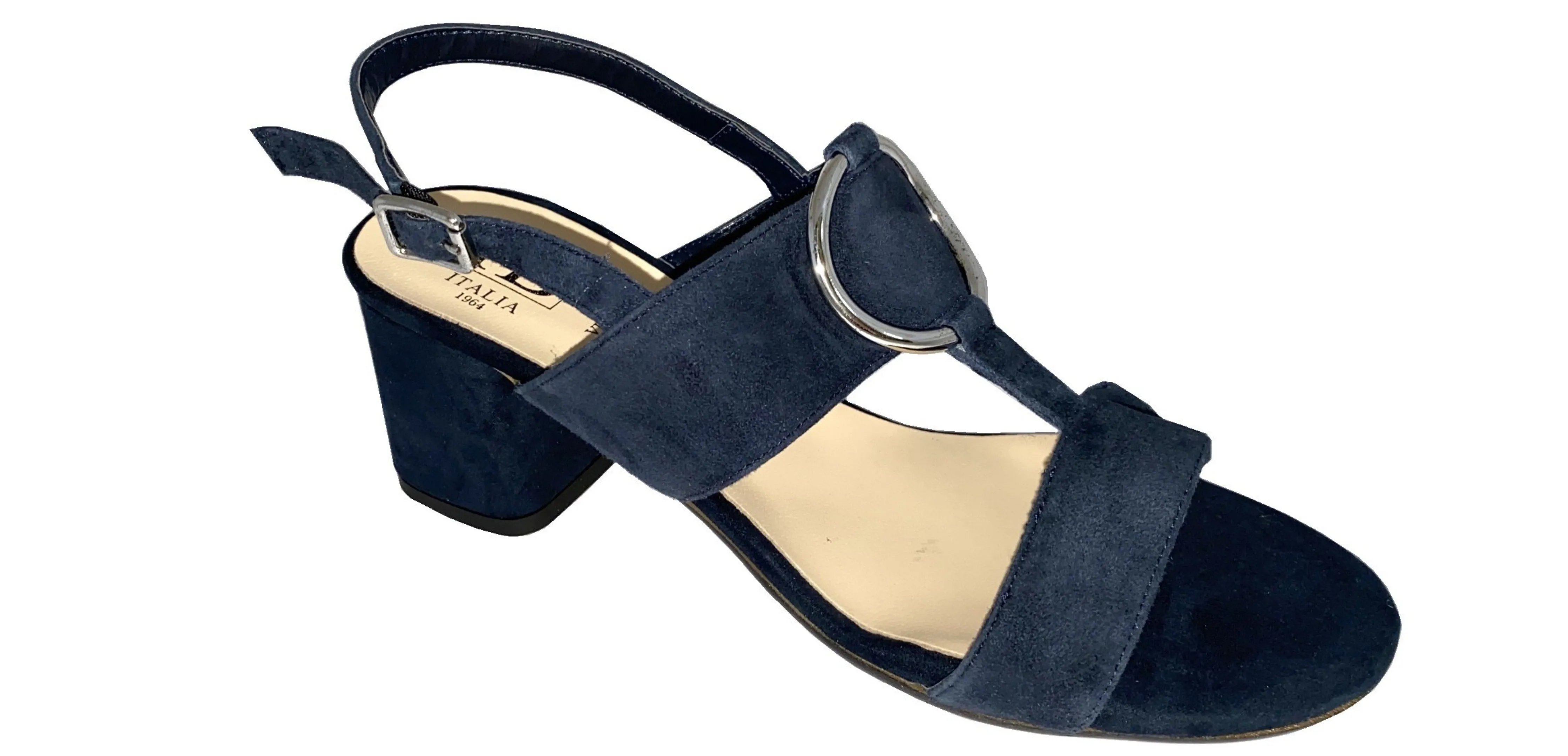 HB Italia Ladies Block Heel Sandal Navy