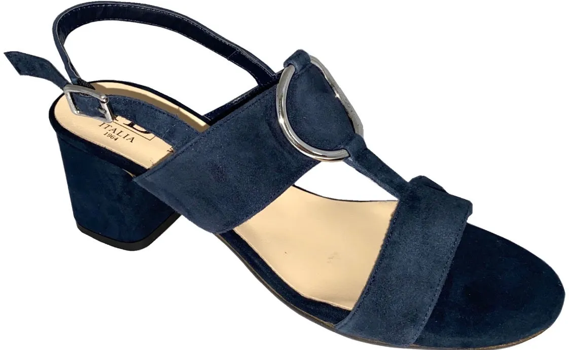 HB Italia Ladies Block Heel Sandal Navy