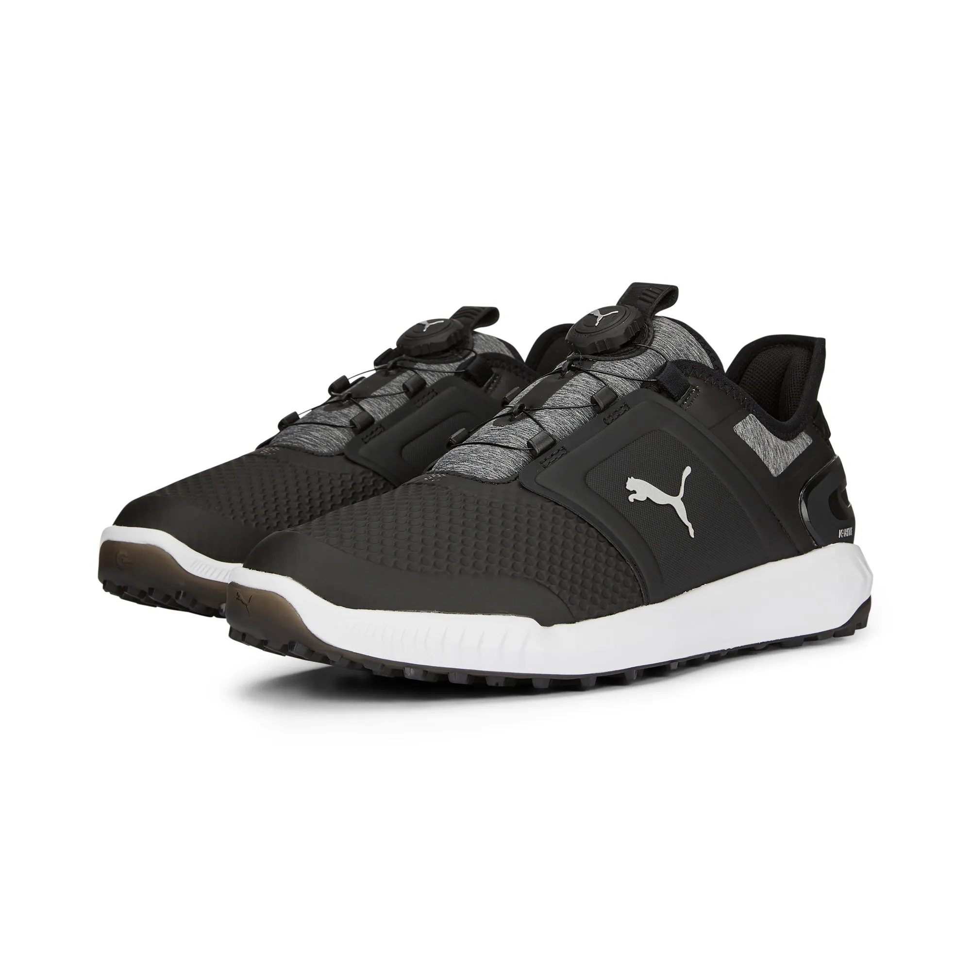 IGNITE ELEVATE DISC Spikeless Golf Shoes | Puma Black / Puma Silver