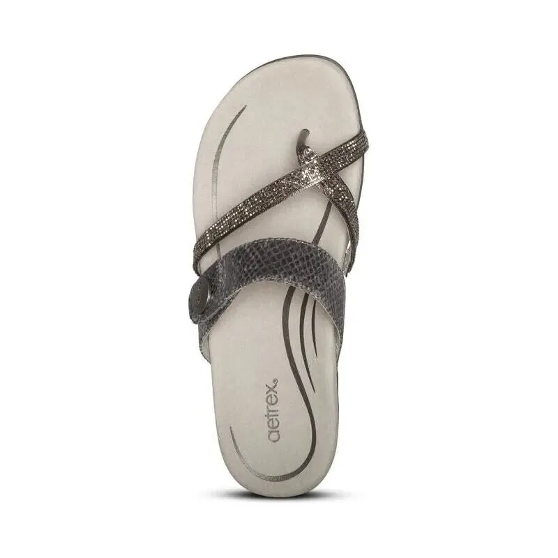 Izzy Adjustable Slide - Pewter Sparkle