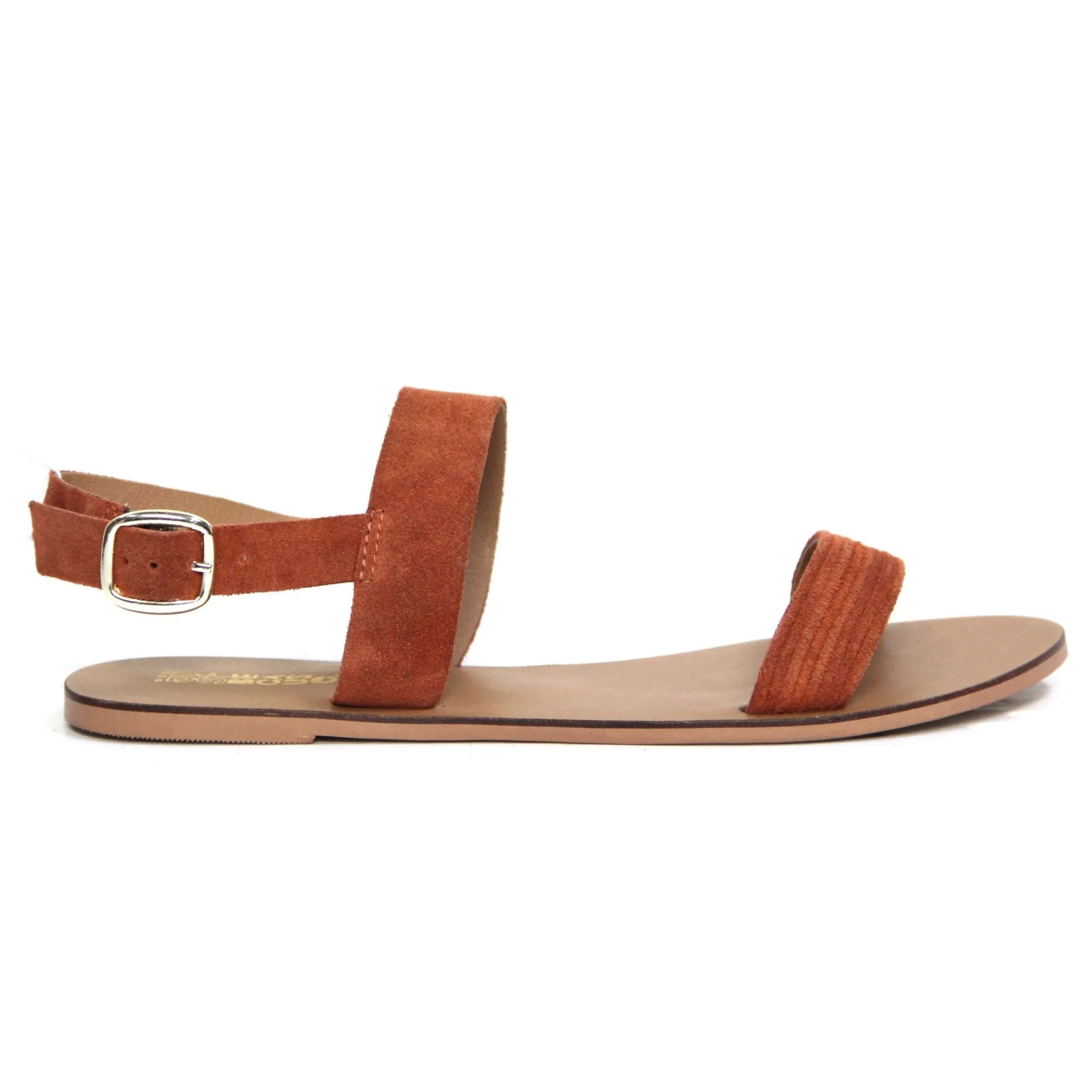 Just Because Bula Sandal in Terracotta Tan Leather