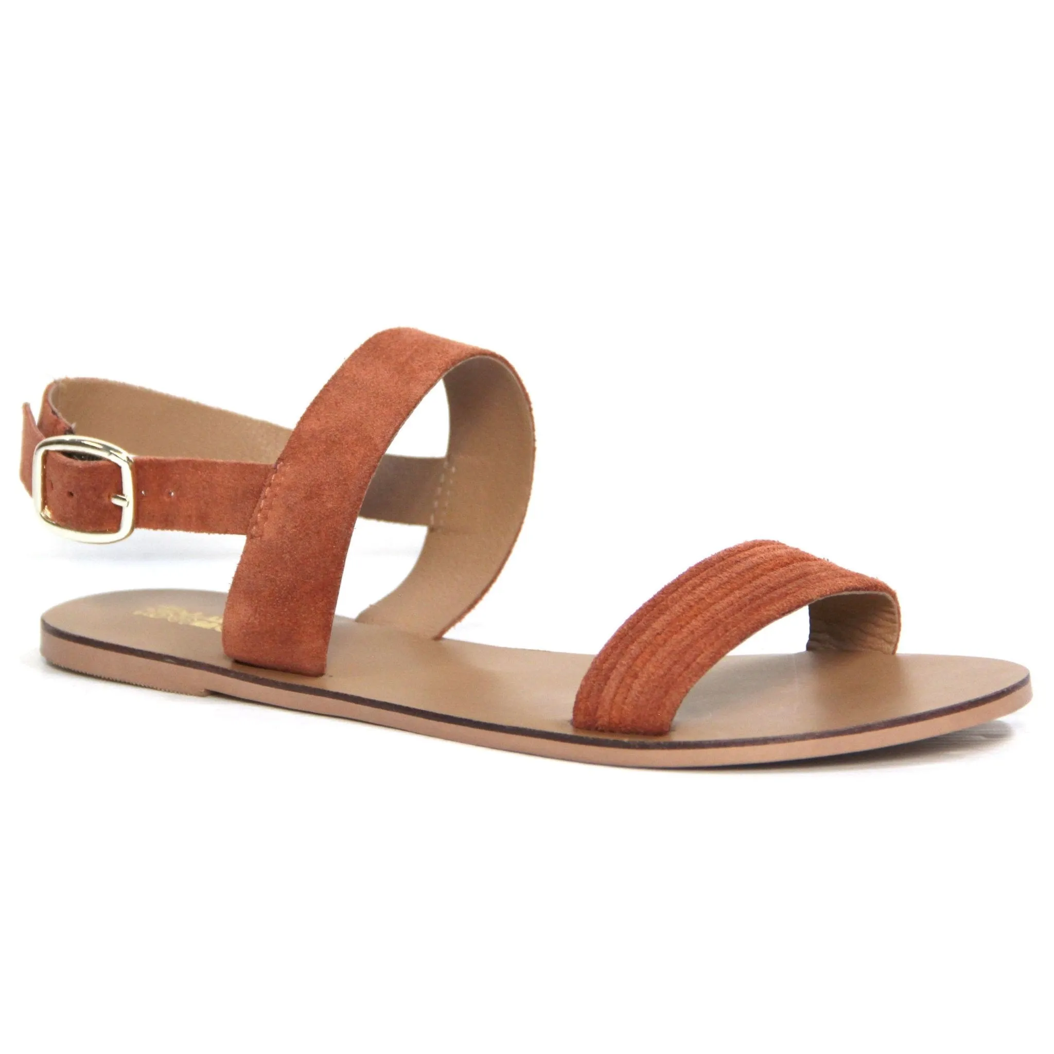 Just Because Bula Sandal in Terracotta Tan Leather