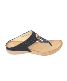 Ladies Savoy LQK3165 Thong Wedge Sandal