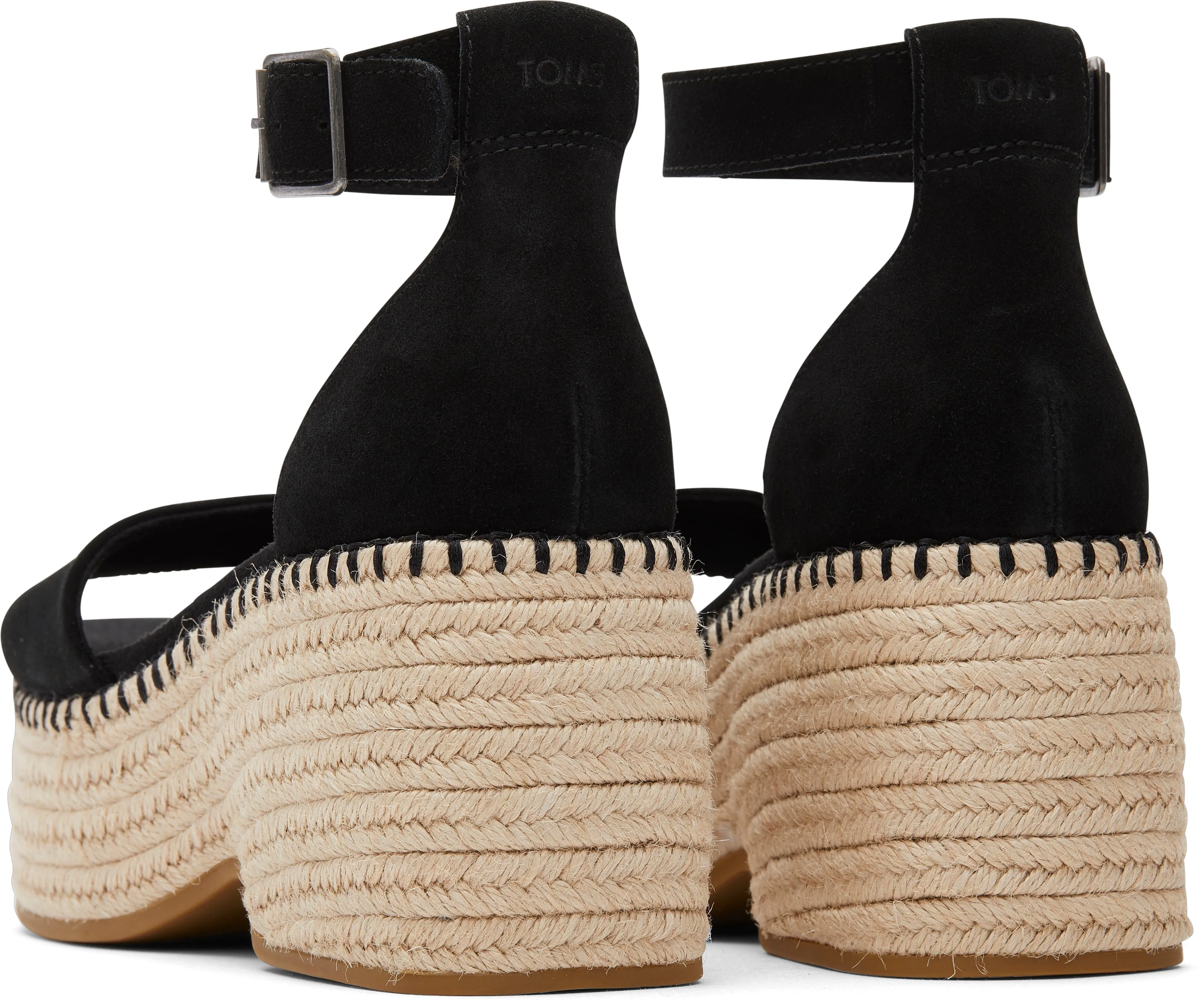 Laila Platform Sandal - Black Suede