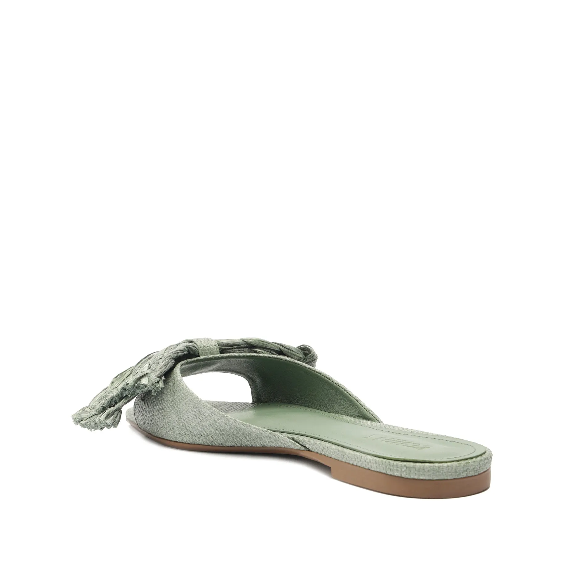 Lienne Straw Flat Sandal